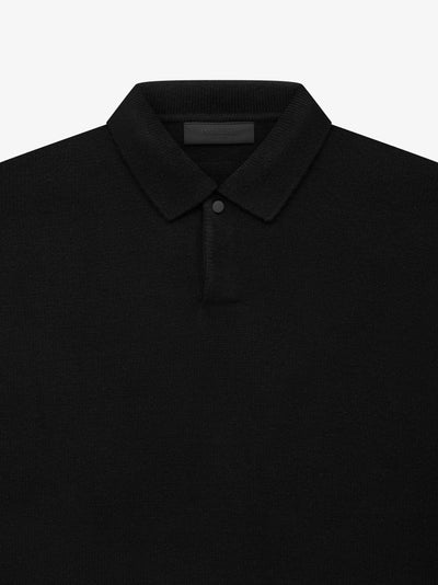 Core Kids Knit Polo - Jet Black