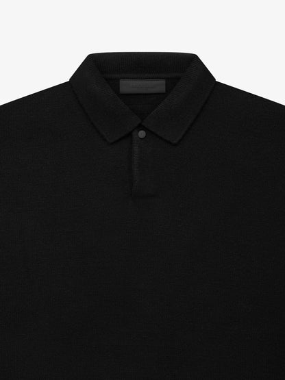 Core kids knit polo - jet black