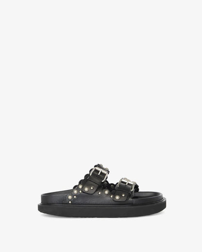 lennya flat sandals in studded leather