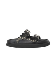 lennya flat sandals in studded leather