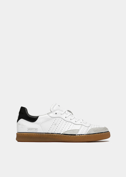 Sporty low calf white-black