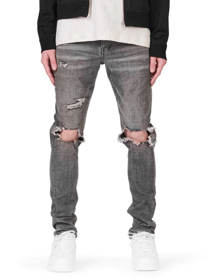 Slim Mid Rise with Straight Leg - Faded Grey