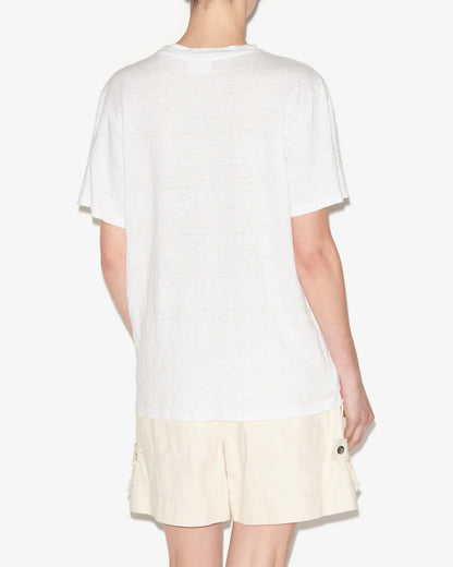 zewel logo t-shirt in plain-colored linen