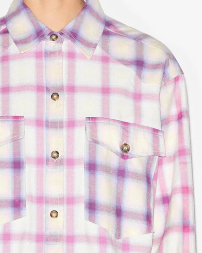 trixi checkered cotton shirt