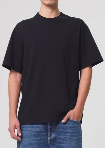 Asha Mock Neck Tee - Black