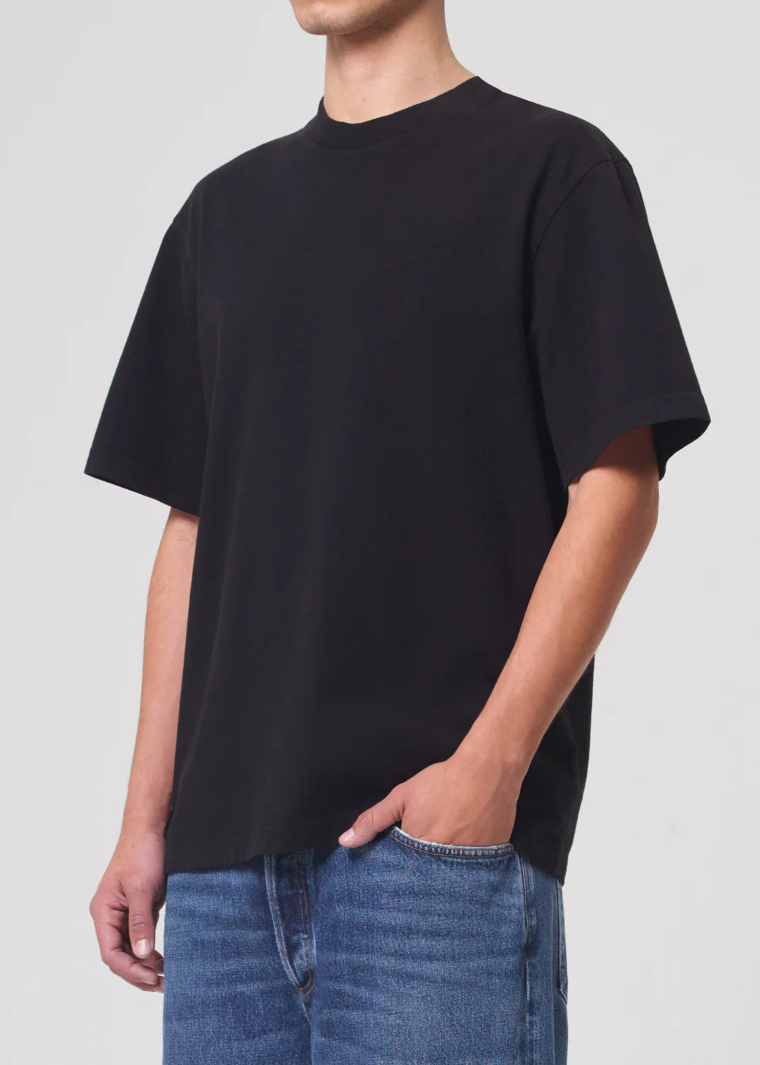 ASHA MOCK NECK TEE - black