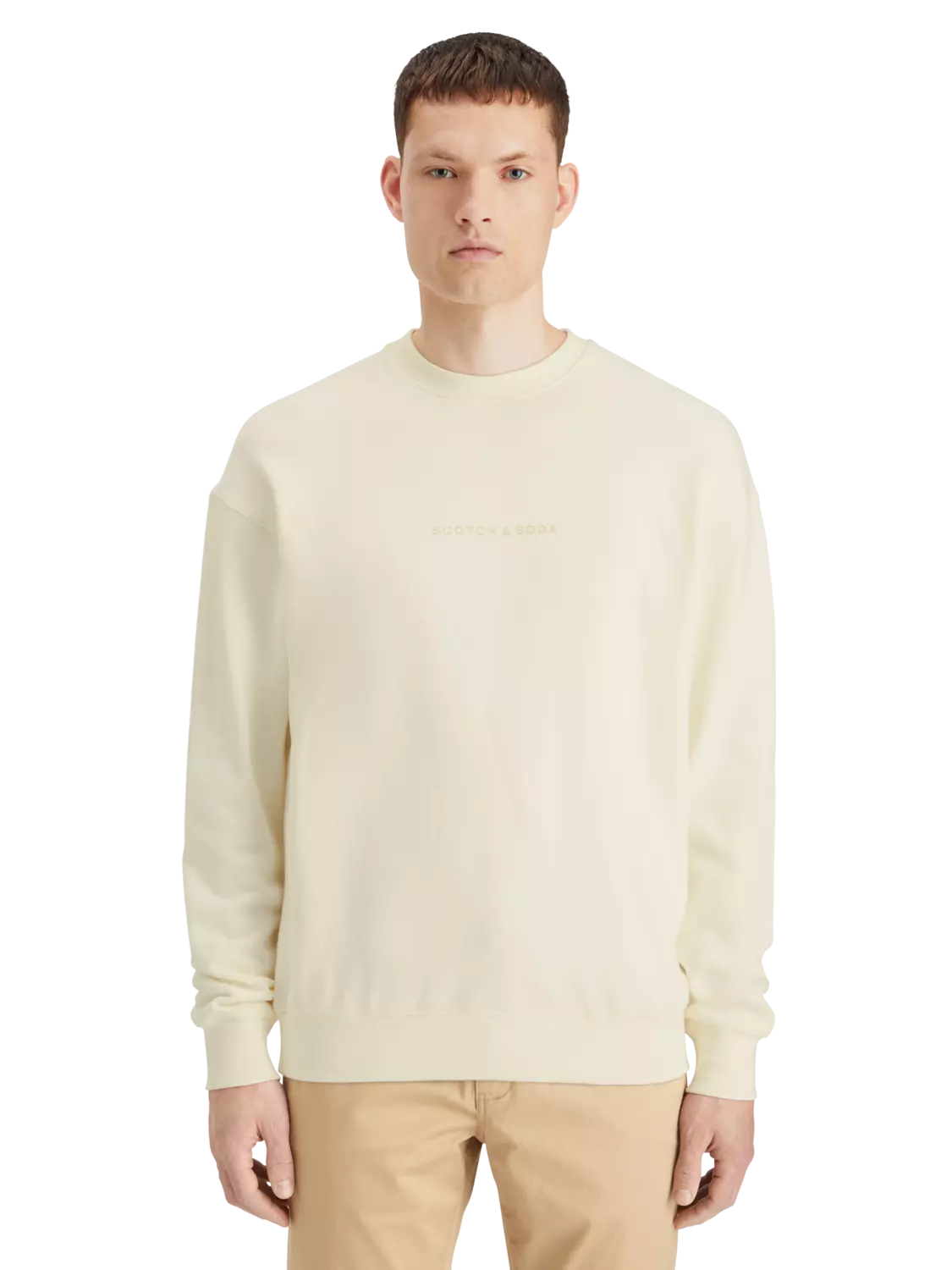 Essential Relaxed Fit Logo Sweatshirt Beige