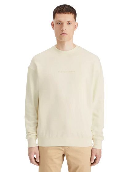 Essential Relaxed Fit Logo Sweatshirt Beige