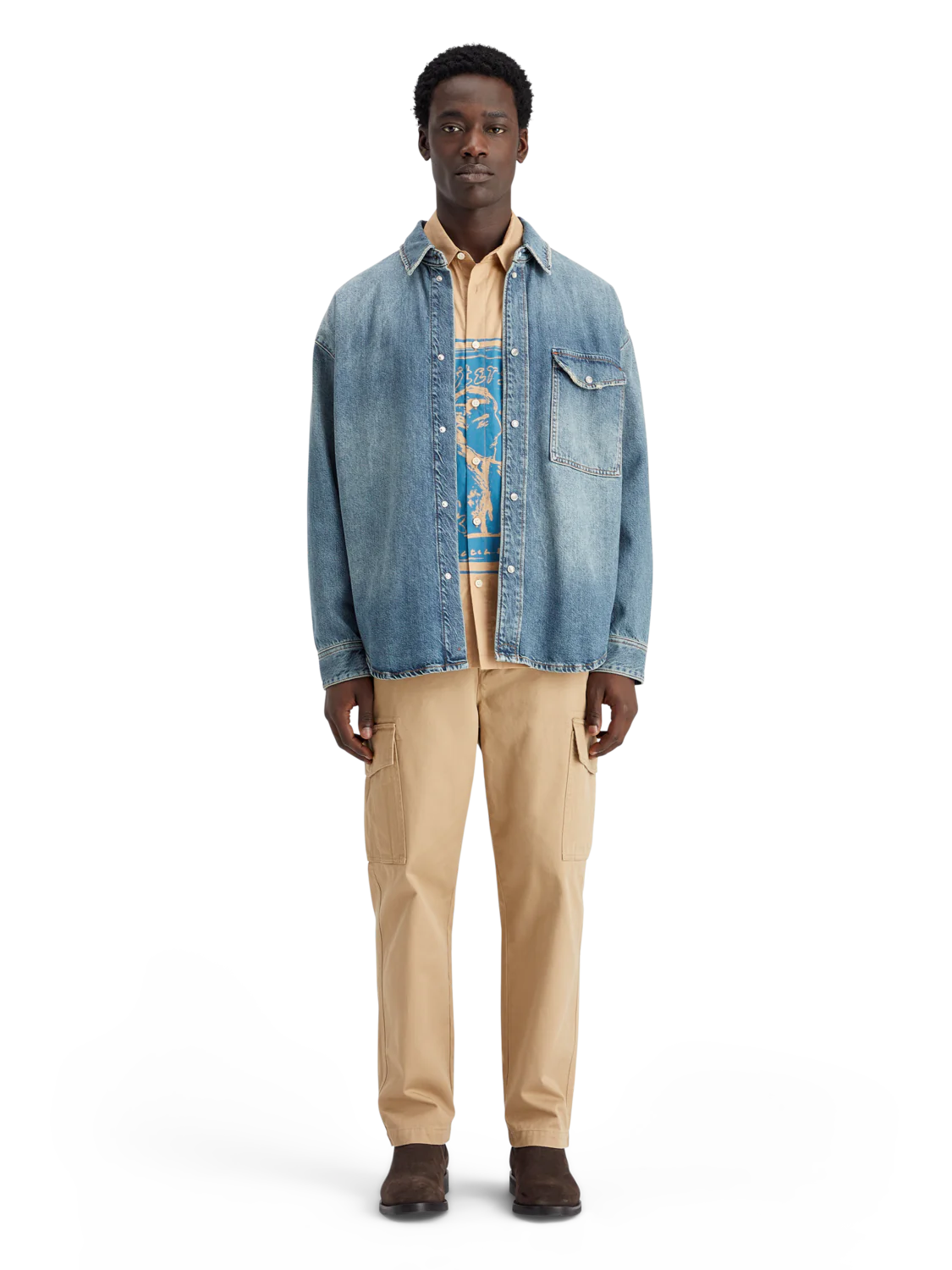 Oversized Washed Denim Shirt - Frisco Nights