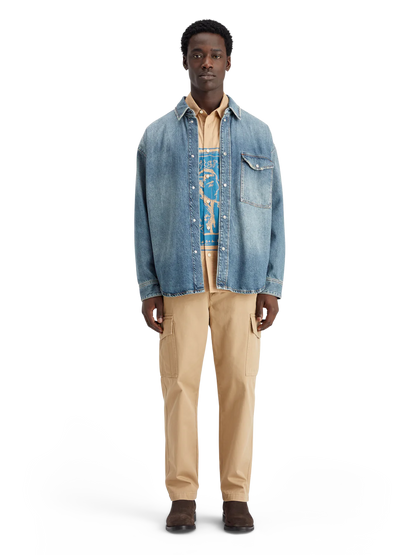 Oversized Washed Denim Shirt - Frisco Nights