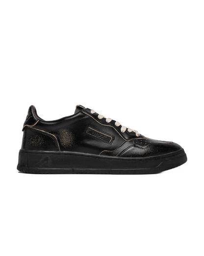 MEDALIST LOW SUPER VINTAGE SNEAKERS IN BLACK LEATHER