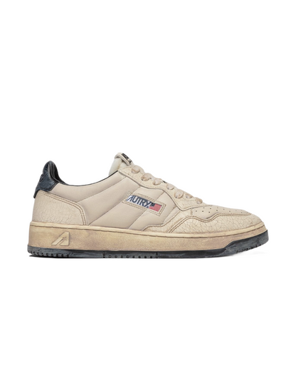 MEDALIST LOW SUPER VINTAGE SNEAKERS IN WHITE CRACKED LEATHER