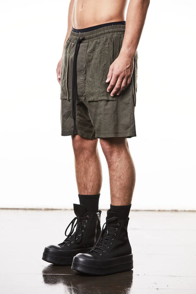 Olive night shorts - mst484