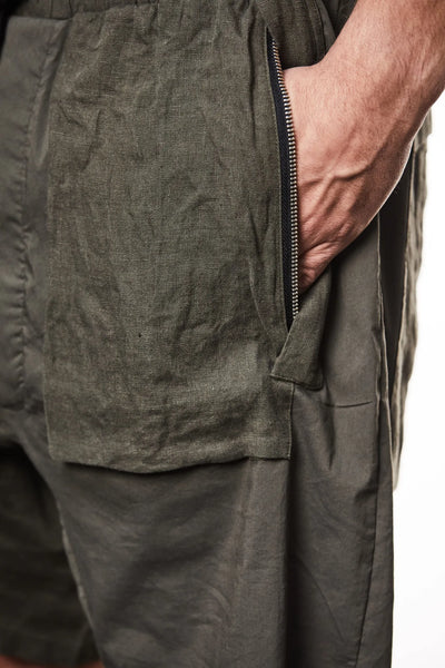 Olive night shorts - mst484