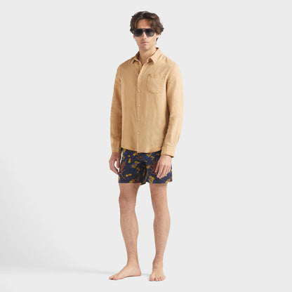 Men linen shirt caroubis