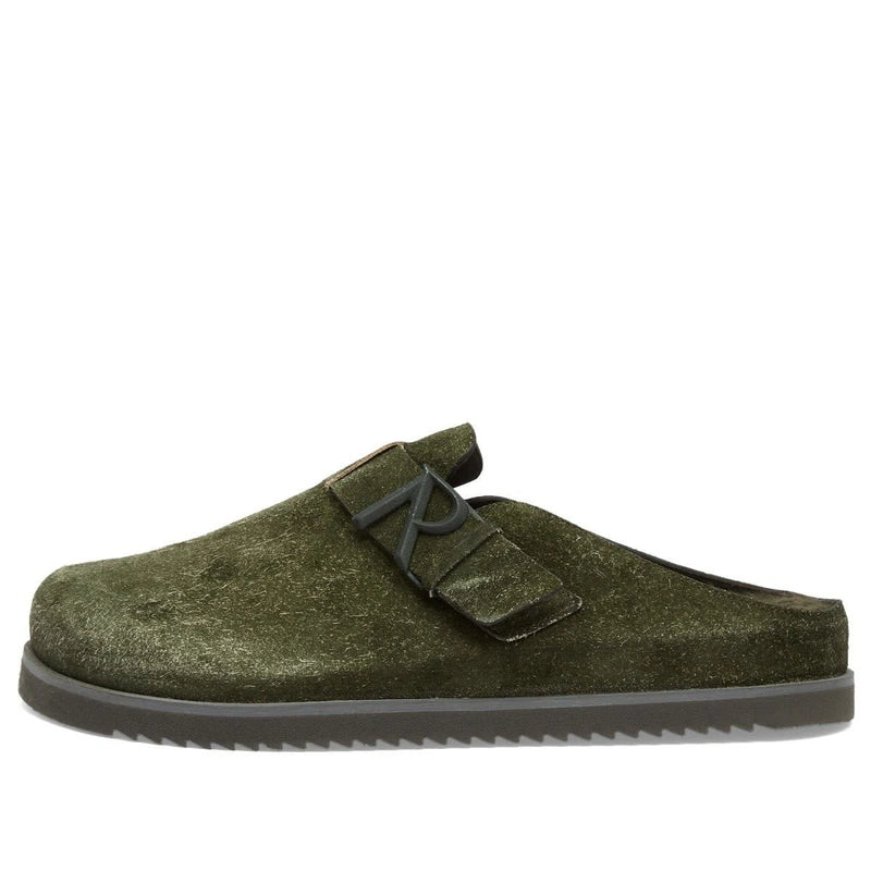 Men's Initial Mule - Fleck Hairy Suede in Olive