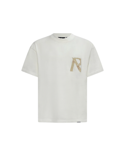 Masking Tape Initial T-Shirt Flat White
