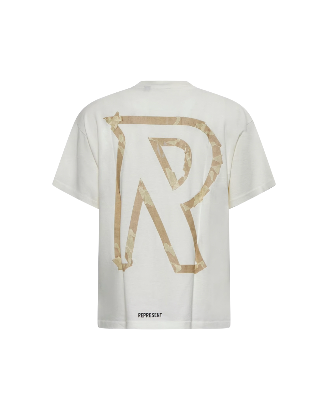 MASKING TAPE INITIAL T-SHIRT flat white