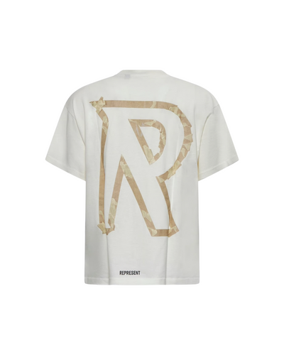 Masking Tape Initial T-Shirt Flat White