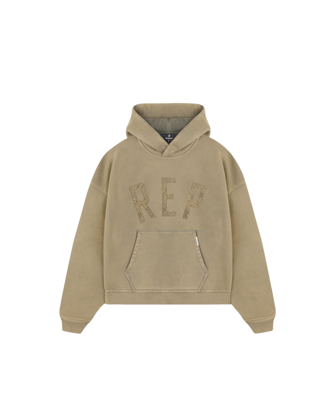 REP APPLIQUE HOODIE fawn