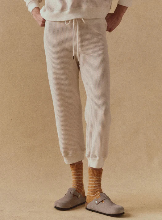 THE CORDUROY LANTERN PANT - WASHED WHITE