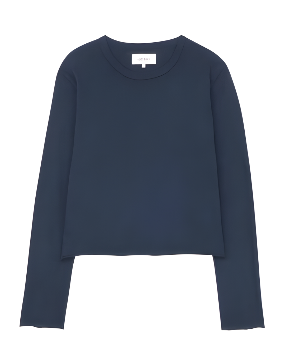 THE LONG SLEEVE CROP TEE - TRUE NAVY