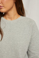 CREWNECK sweatshirt - allman heather grey