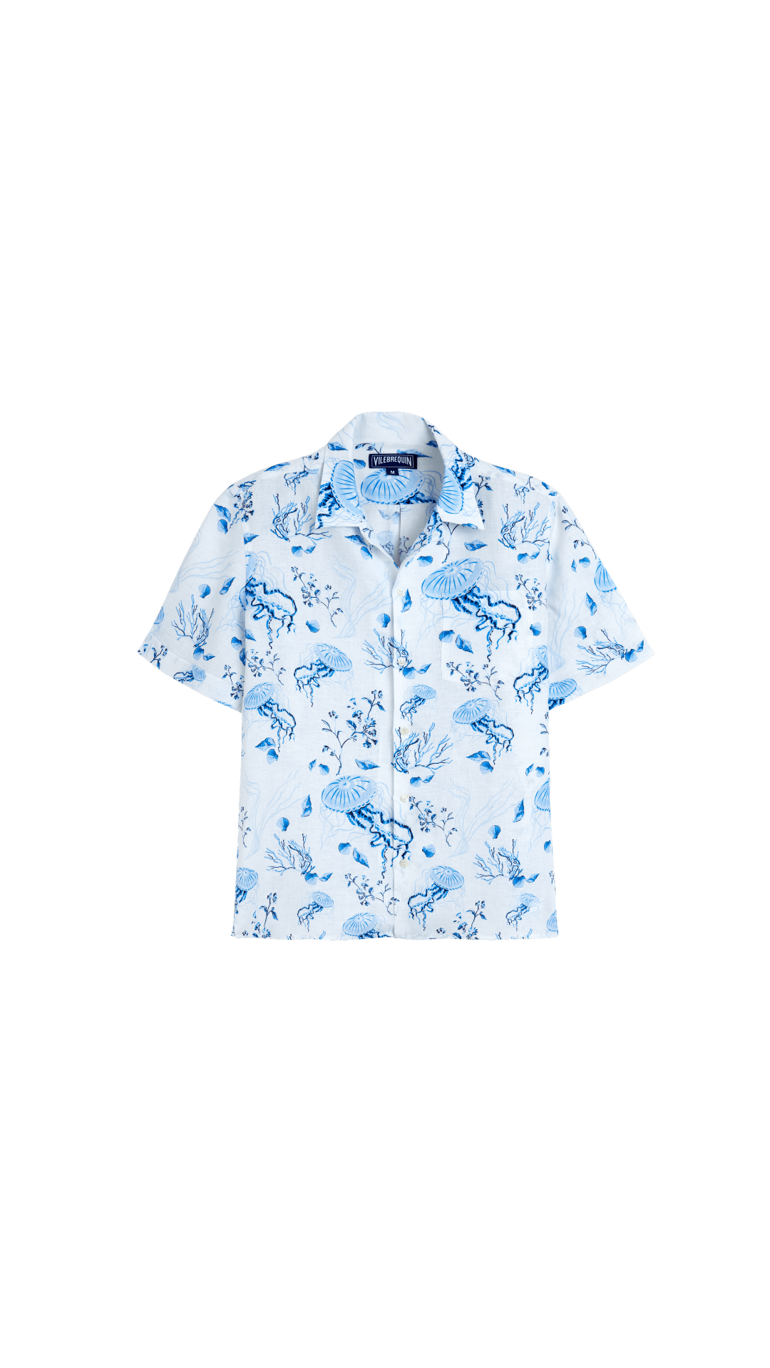 Men Bowling Linen Shirt Medusa And Shells
