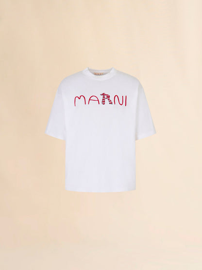 Marni logo flock with fluffy dog