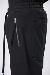 Two zip shorts - black