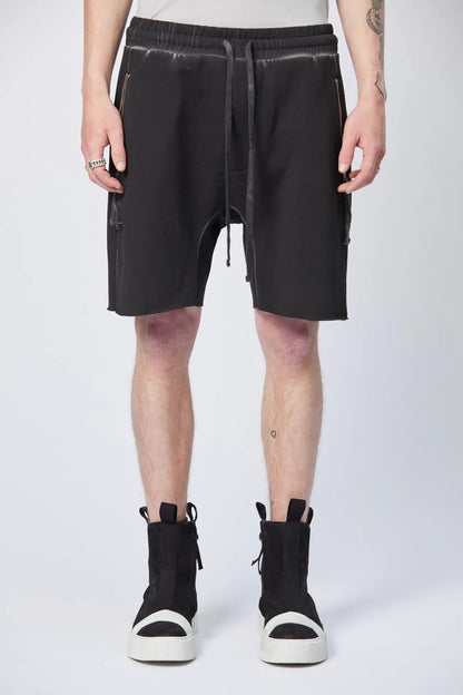 Two zip shorts - black oil