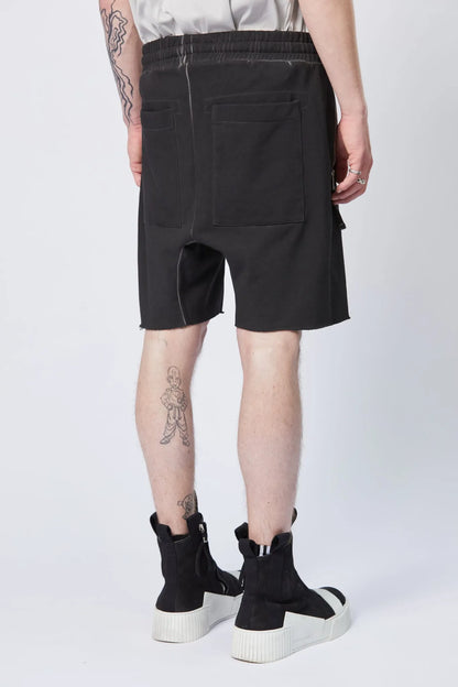 Two zip shorts - black oil