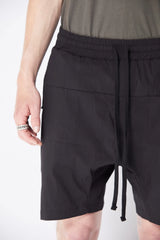 drop crotch shorts - black
