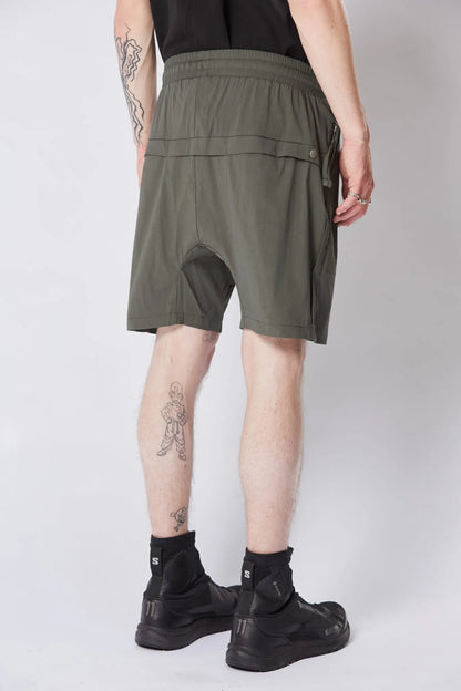 drop crotch shorts - green