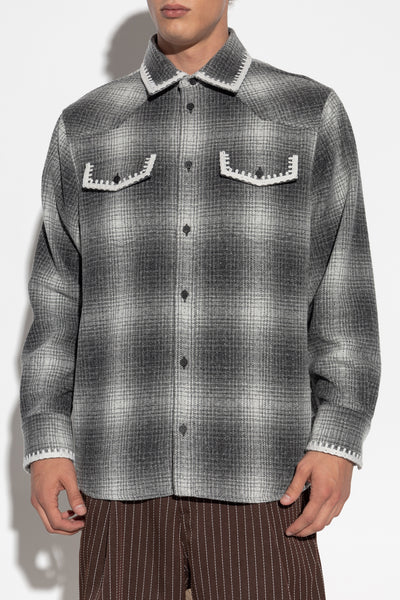 Grey plaid shirt