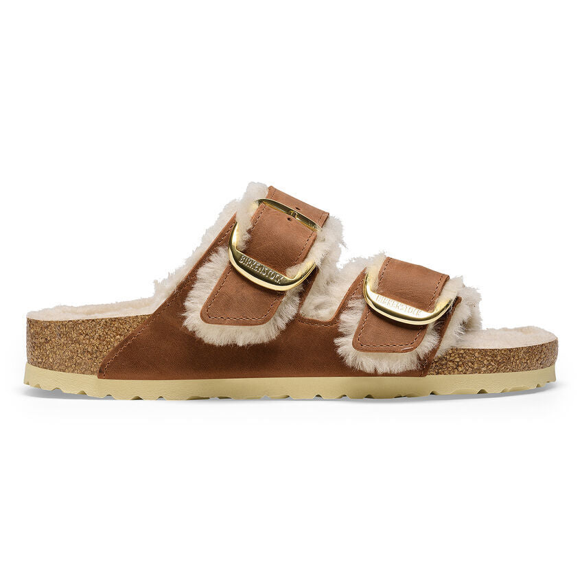 Arizona big buckle shearling  - cognac