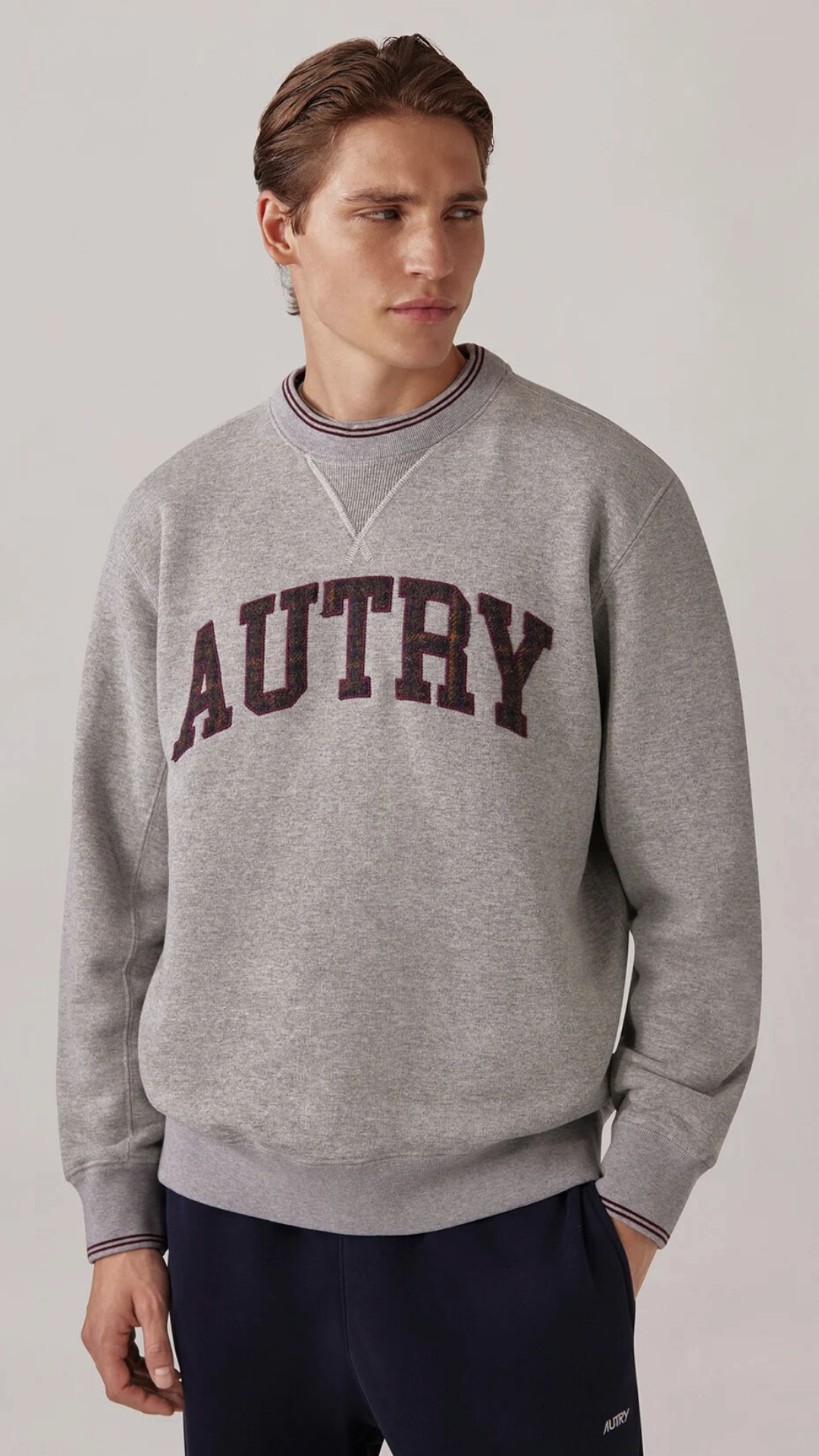 College check sweatshirt man