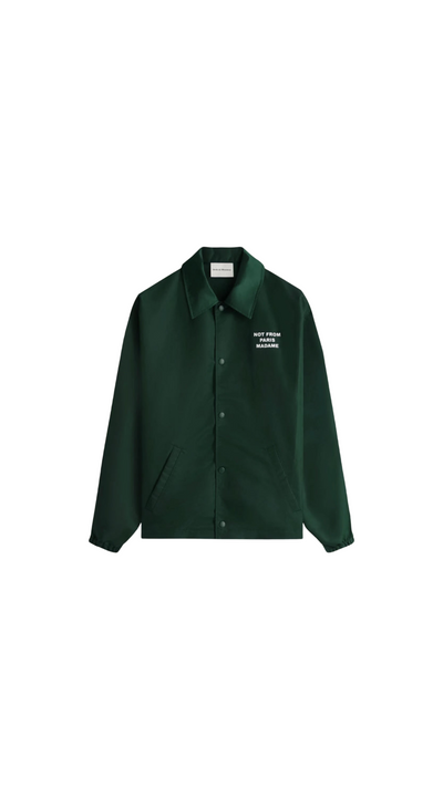 Green nylon slogan jacket
