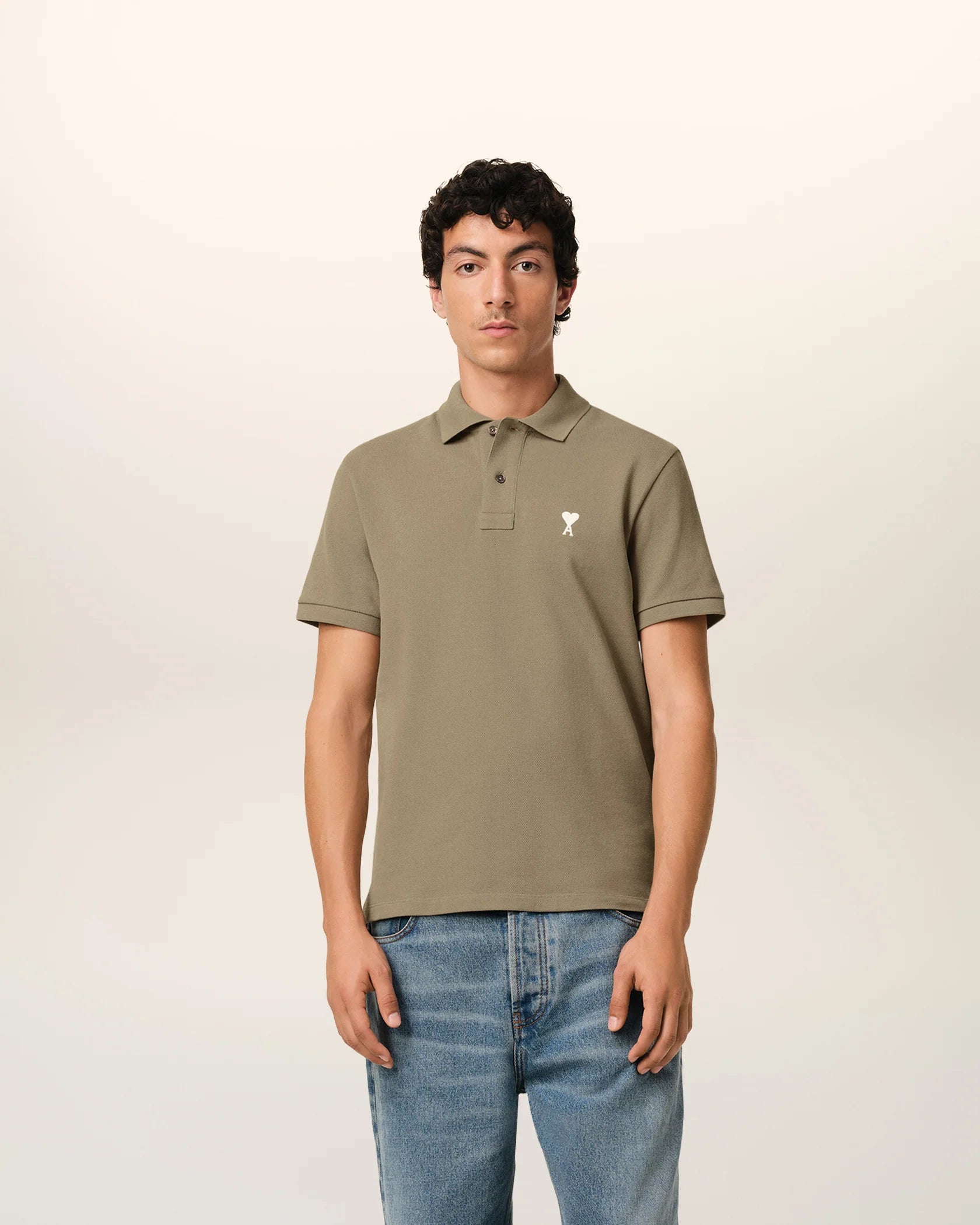 Green cotton Ami de coeur polo shirt