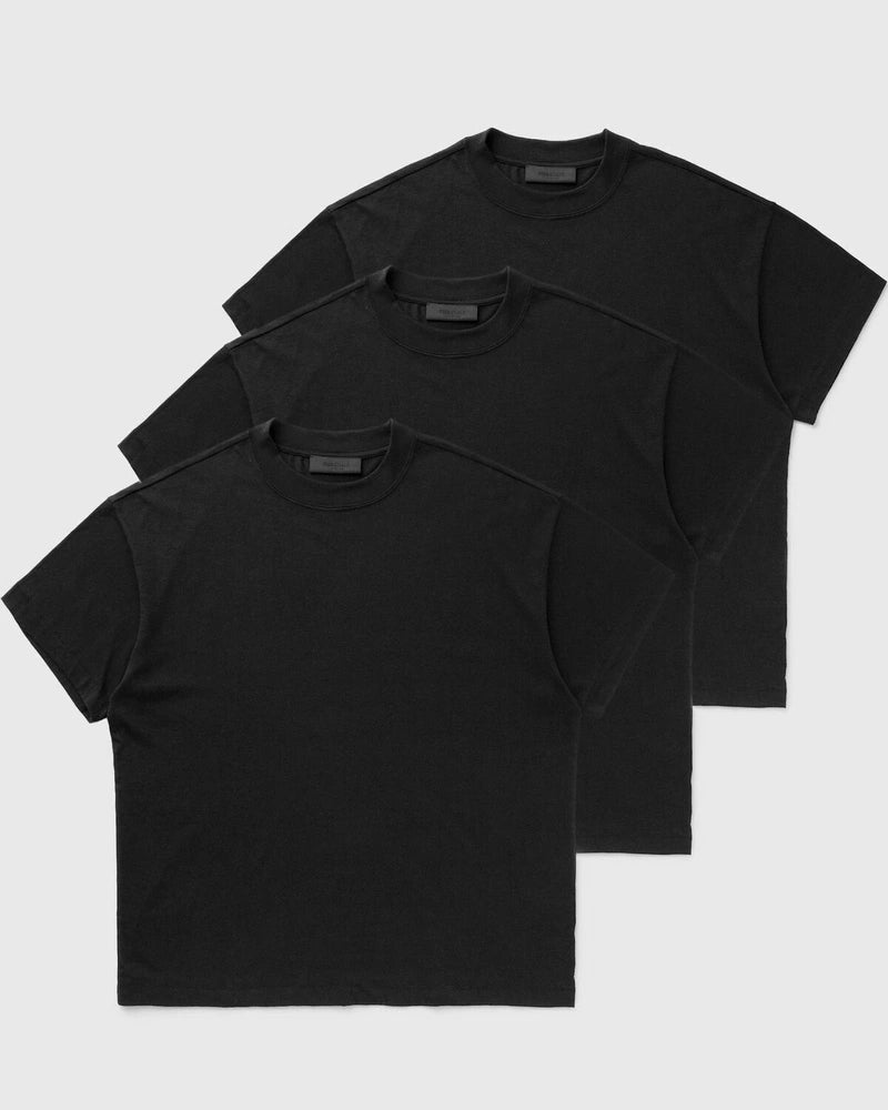 3 Pack Essential Tee Black Shortsleeves