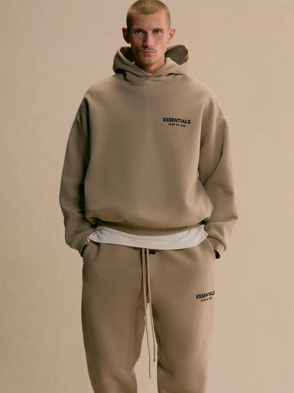 Fleece hoodie - desert sand