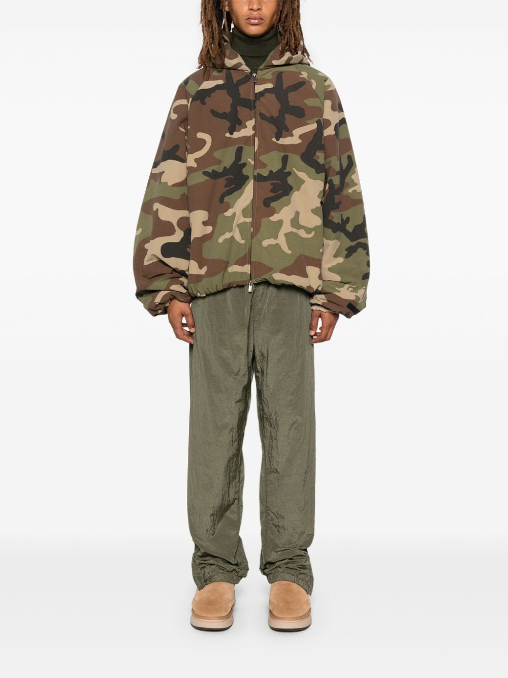 Ripstop track pants - military