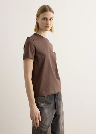 Le t shirt gros grain woman- brown