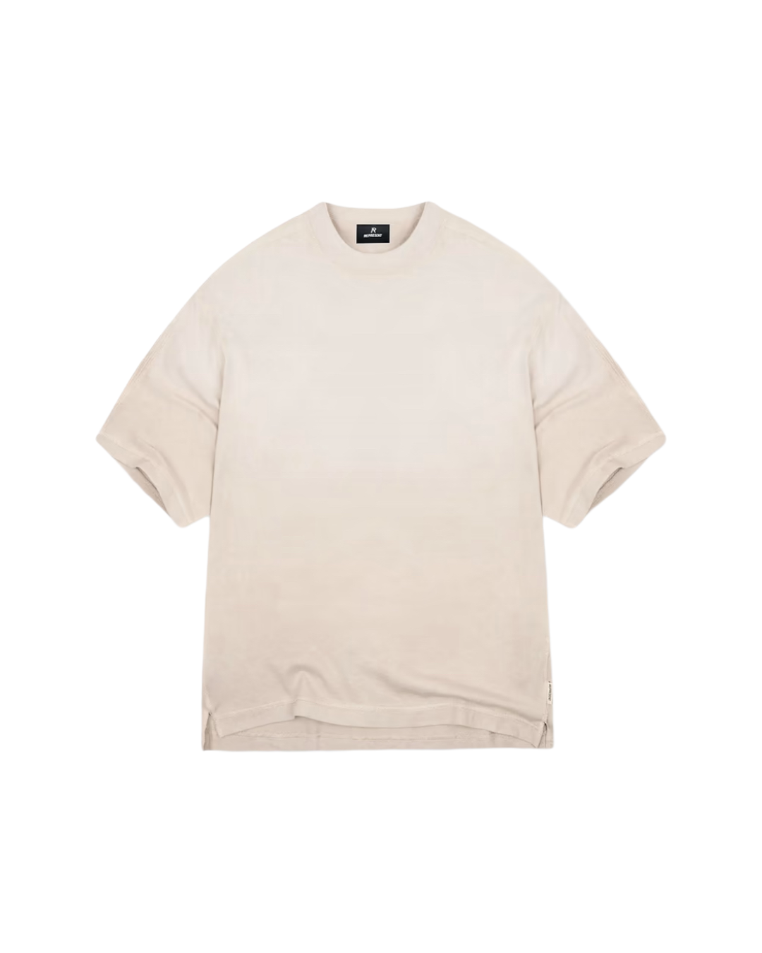 Stepped hem t-shirt - oat