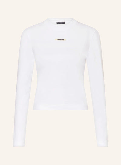 Le t shirt gros grain long sleeve - white