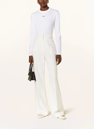 Le t shirt gros grain long sleeve - white