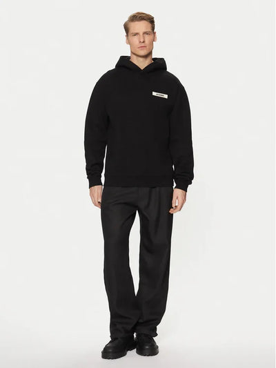 Le hoodie gros grain - black