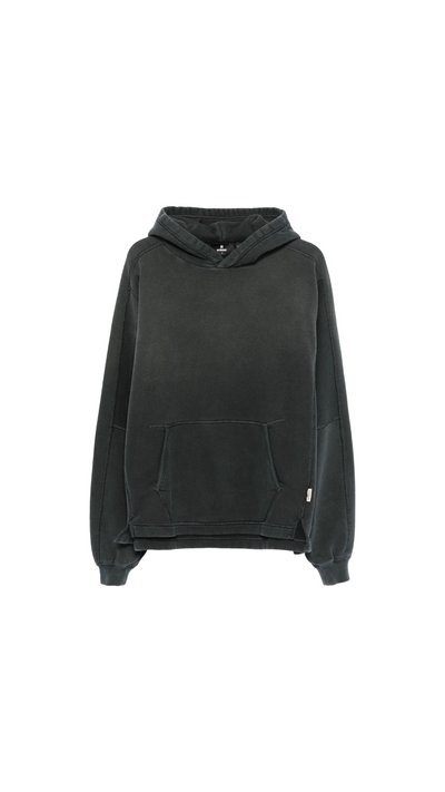 Seam Detail Hoodie - Stained Black