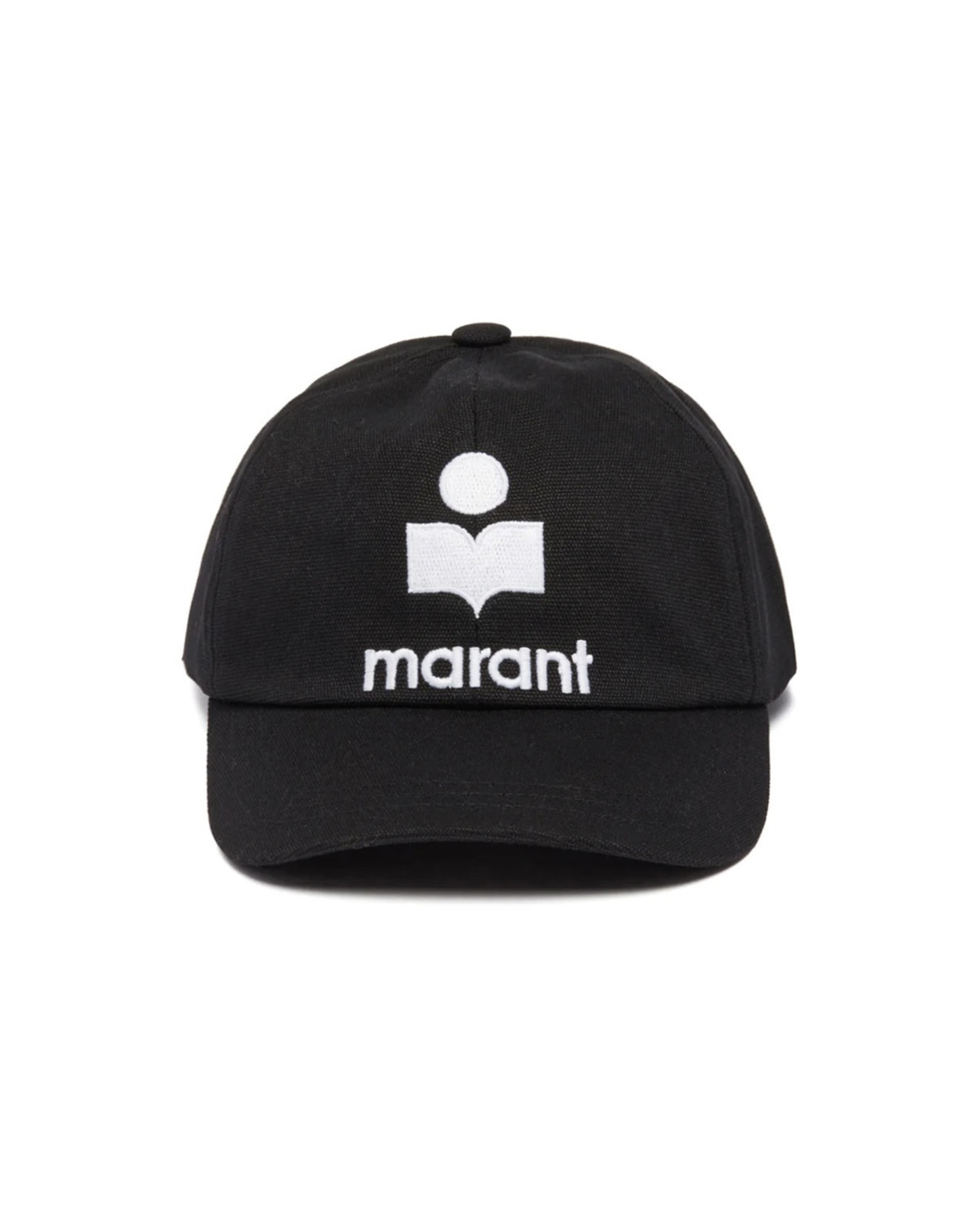 Logo embroidered baseball cap - black