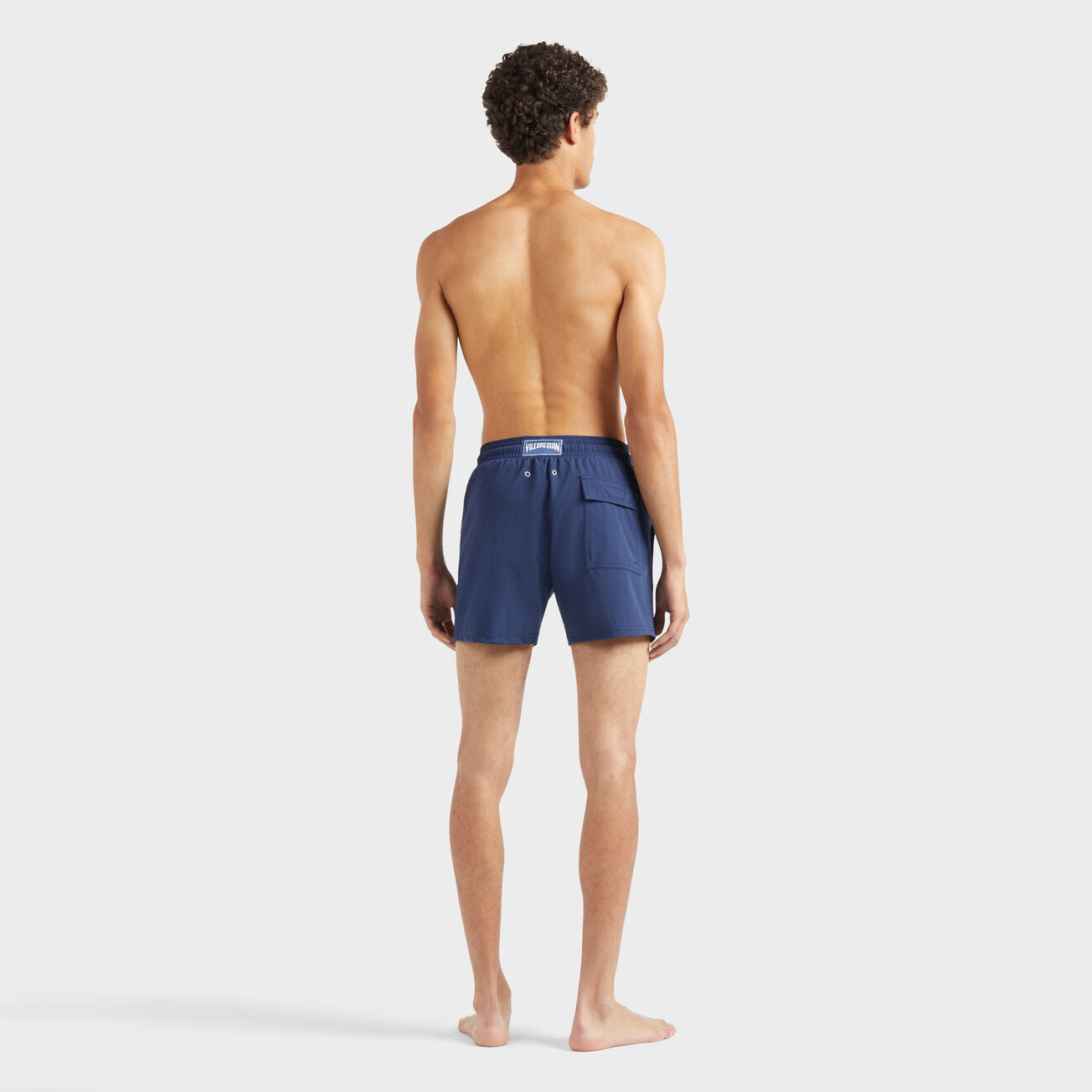 Men Stretch Short Swim Shorts Solid